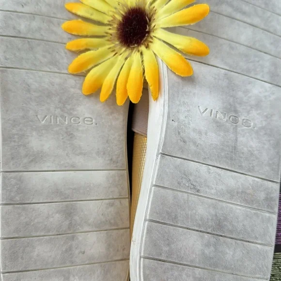 🩷 VINCE; Perforated Leather Blair Slip-On Sneaker in Metallic Gold; Wm. Sz. 9! - Picture 8 of 11